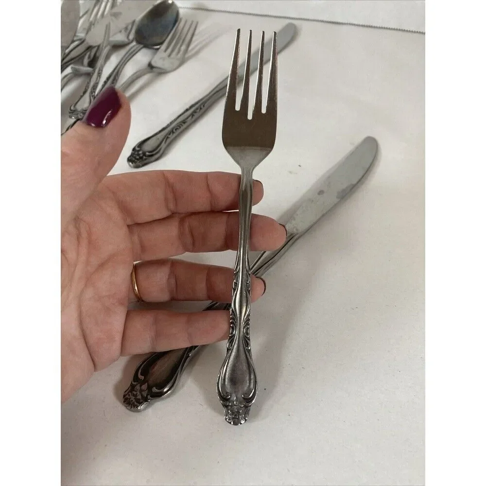 Orleans PRYTANIA Stainless Steel Japan Lot Of 16 Pieces Salad Forks Knives Spoon